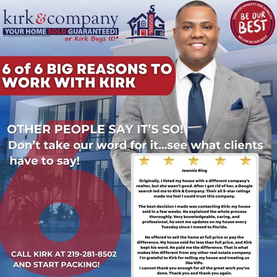 6 of 6 BIG Reasons to Work w/ KIRK to Sell YOUR Home!