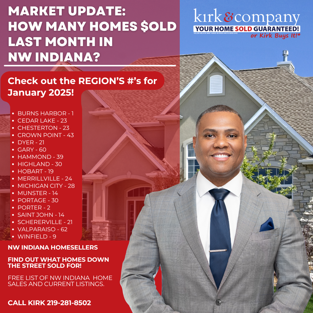 KIRK'S MARKET UPDATE: HOW MANY HOMES SOLD LAST MONTH IN NW INDIANA??