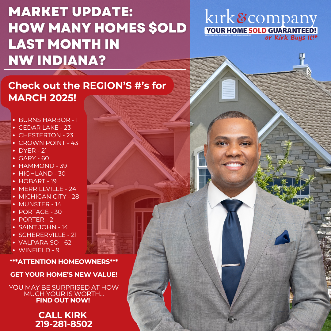 KIRK'S MARKET UPDATE: HOW MANY HOMES SOLD LAST MONTH IN NW INDIANA??