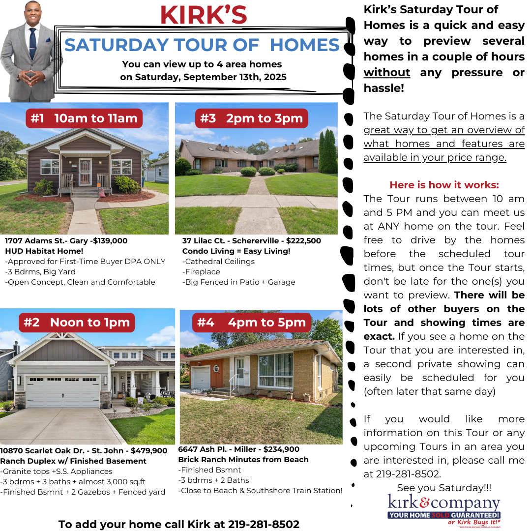 KIRK'S SATURDAY TOUR OF HOMES